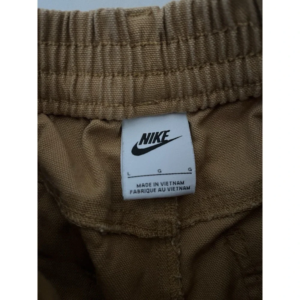 Nike Sportswear Metro Ground Carpenter Pants Kids Large Brown Double Knee FV8047